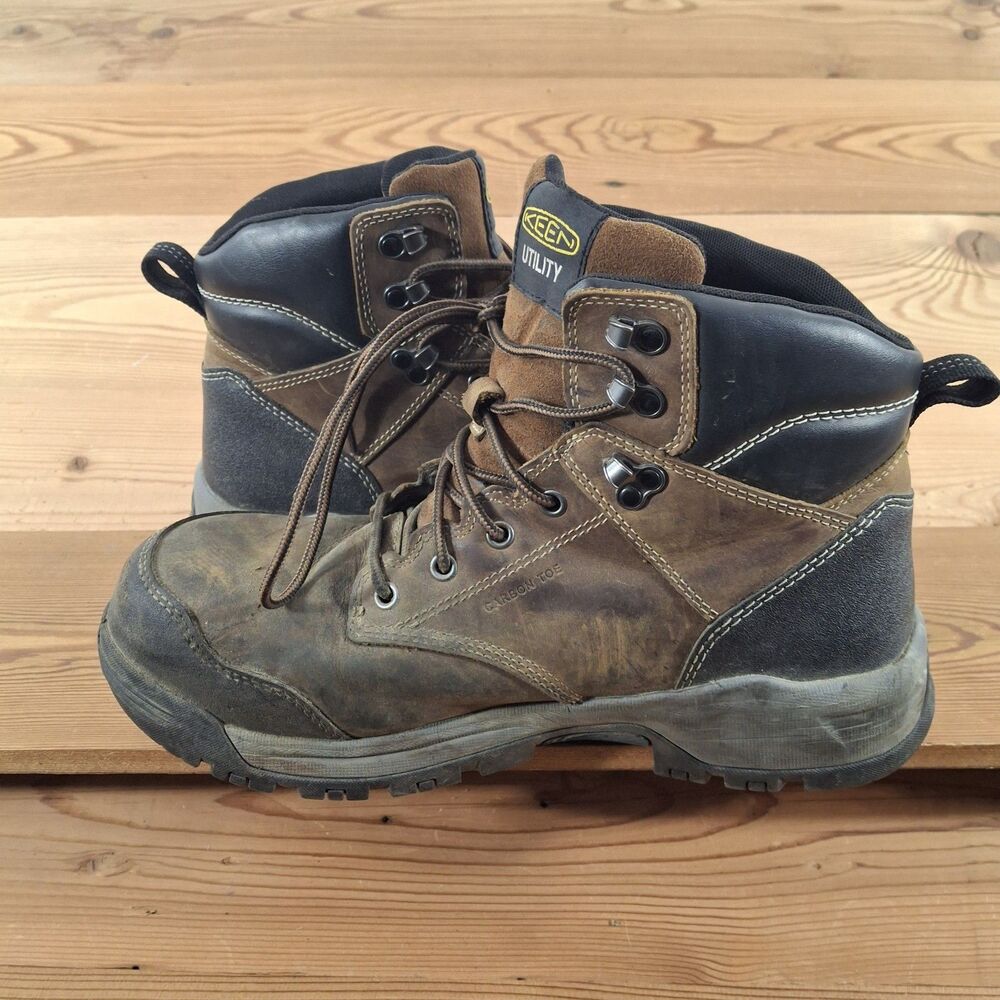 KEEN Utility Boots Mens Size 11EE Brown Leather Safety Toe Work ASTM F2413-18 - Picture 2 of 9